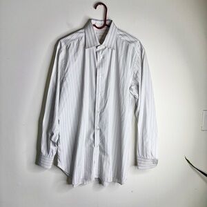 Brioni Striped Button-Down Long Sleeve Shirt